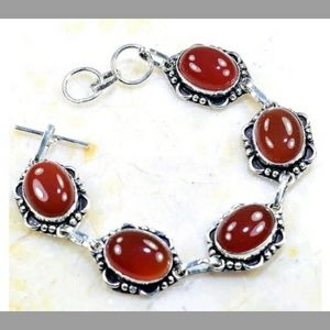 Carnelian ~ Handcrafted 925SS Bracelet